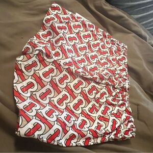 Burberry brand new kids orange monogram print shorts size 18 months